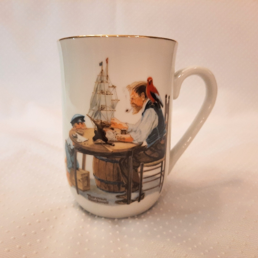 Vintage 1982 Norman Rockwell Mug | For a Good Boy